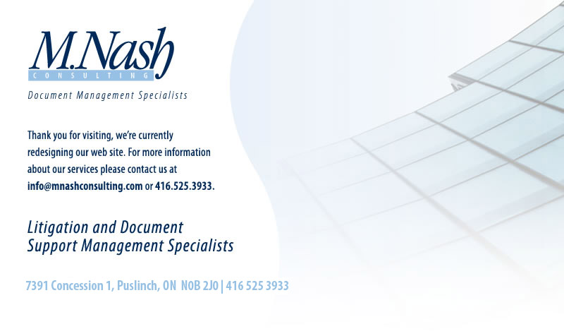 M.Nash Consulting Litigation & Document Support Management Specialists